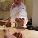 寿しの吉乃 - 鯖棒鮨の炙り