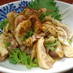Kushiyaki Aburi - イチオシ‼鹿児島産地鶏の炙皮ポン酢‼