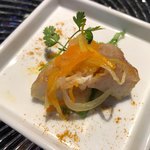 白身魚のエスカベッシュ(揚げるか茹でたマリネ)