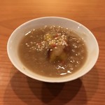 日本料理 たかむら - 特製ぜんざい、焼き粟麩
