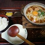 川本屋 - 味噌煮込みうどん定食850円（税込）