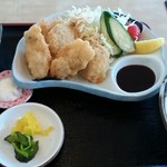 Amaki - カキフライ定食980円＋うどん追加160円
