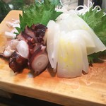 かわなみ鮨 - 烏賊、蛸刺身