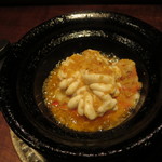 アカ - 車エビと白子のアヒージョ