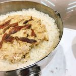 Kam Kee Cafe - 実演】チョーシこいて #食べログ的に撮るとこうなる。実は三種作った日式煲仔飯で一番人気があった。