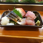 よね吉 - 蛸、炙り鯖、鯨ベーコン、鰤、伊佐木
