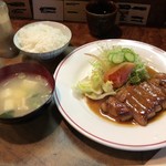 グリル竹 - 豚ロースステーキ+ライスセット