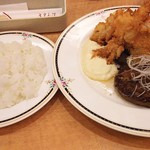 空膳 - 1712_空膳_ハンバーグとシーフードフライ＠1,250円 白ご飯とセットで。