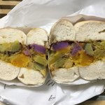 マルイチベーグル - カボチャとサツマイモと豆のサラダ（680円）