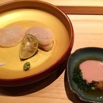 鮨 さかい - かわはぎ 肝酢 たいらぎ