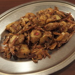 里芋と小魚の炒め物