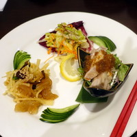 過門香 點 有楽町イトシア店 - 5,500円ノミホ付きコース、前菜3種盛り合せ