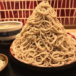 味奈登庵 - #食べログ的に撮るとこうなる。 
      富士山盛りは麺約1kgとのこと。
      さすがのボリューム、オトーサン御満悦♡