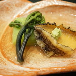 うすい豆とすりつぶしたお豆腐、鮑（2017/4）