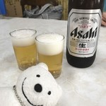 土浦食堂 - ビール Asahi Super Dry Bottled Beer at Tsuchiura Shokudo (Eatery), Kawaguchiko！♪☆(*^o^*)