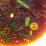 金久右衛門 - 濃口醤油に海老やイカの出汁が入ったスープ