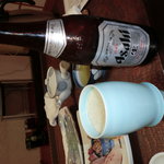 清力旅館 - ビールは唐津焼の陶器のコップで♪