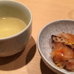 鮓職人 秦野よしき - ノドグロ漬け炙り カツオ一番出汁