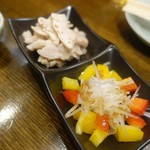 Nagoyamotsuyakihitosuji - ガツ刺し　480円