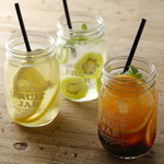 GGG CAFE ～Good Green Garden～ - ジャーカクテル　生カシスオレンジ、生ピーチグレープフルーツ、洋梨生キウイ