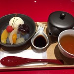 イッピン カフェ - クリームあんみつ 2016/12/05