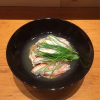 鮨 なかがわ - 香箱蟹（ずわい蟹のメス） + 芽葱