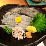 魚河岸 宮武 - 河豚てっさ！
      二皿に分けてくださいました♡