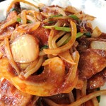 上海亭 - 豚レバ中華みそ炒めのアップ