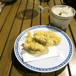 恵比寿 箸庵 - 牡蠣の天ぷら