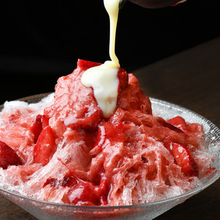 Drinks that bring out the meat even more and Shaved ice that is perfect after a meal