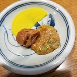 たまごぞうすいの店　春帆 - たくあん・梅干・ネギ味噌