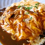 おむれった - ソースで食べるオムライスセット「カレー」