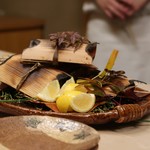 赤坂 菊乃井 - かます杉板焼き