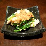 銀の雪 - 蒸し鶏の山わさび添え