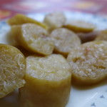 阿郎大腸米糕 - 料理写真:大腸(TWD50) もち米ぎっしり。