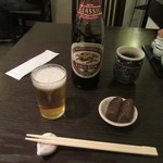 78258053 - 瓶ビール・お通し