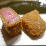 肉割烹 上 - 黒タンカツレツ