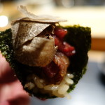 肉割烹 上 - 、炙りザブトントリュフ巻き