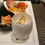 シェフズ ライブ キッチン - 中原農園のカブのブラマンジェ　美人蓮根チップ添え