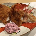 旬菜 おぐら家 - 足赤海老サクサク揚げ