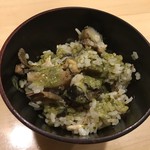 旬菜 おぐら家 - 鳴門産黒あわびとあおさのりの炊込みご飯