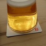 懐石料理 桝田 - 生ビール 本当は富士山型のビアグラスです・・