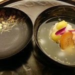 自家製カラスミと蕪のお浸し