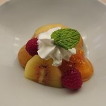 懐石料理 桝田 - あんぽ柿とラズベリーのジュレ