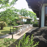 もり珈琲店 - テラスの喫煙席