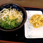 Sanuki Udom Murasaki - かけうどんレギュラー \280 ＋野菜かき揚げ天 \100