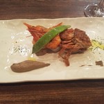 鉄板焼さくら - 天使のエビとソフトシェルクラブ