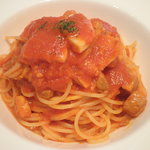 エノテカ・オルモ・デル・カウカソ - 白金豚のトマト煮とたけのこ