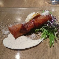 キハチ 青山本店 - 海老と椎茸の包み焼きトリュフクリームソース♪