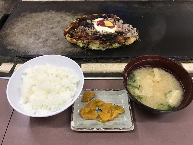 孤独のグルメseason6第一話 大阪府美章園のお好み焼き定食と平野の串かつ 登場店舗 お好み焼き定食編 By さすらいの旅人 全国各地孤独のグルメ 甘辛や 美章園 お好み焼き 食べログ